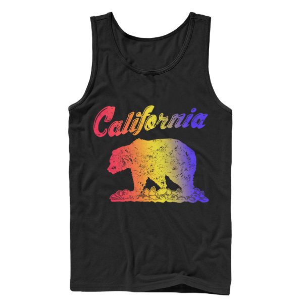 Men_s Lost Gods Rainbow California Bear Tank Top