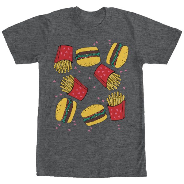 Men_s Lost Gods Raining Burgers and Fries T-Shirt