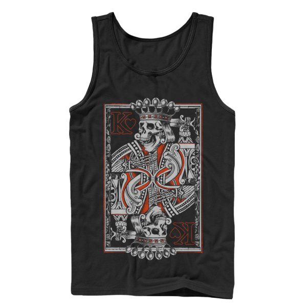 Men_s Lost Gods Skeleton King of Hearts Tank Top