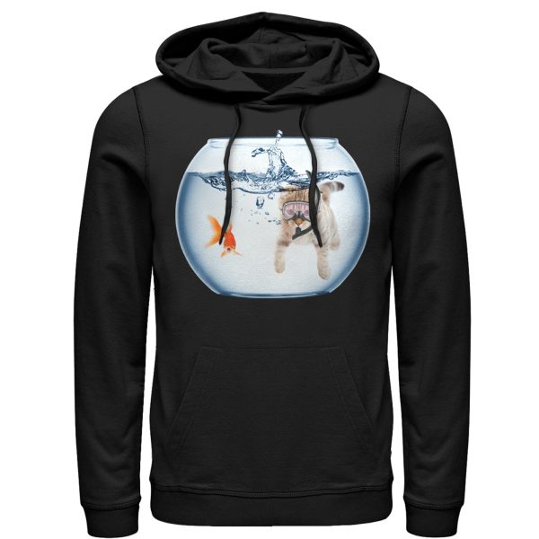 Men_s Lost Gods Snorkel Cat andfish Bowl Pull Over Hoodie