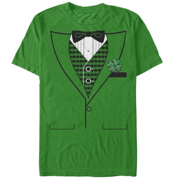 Men_s Lost Gods St. Patrick_s Day Tuxedo Clover Costume Tee T-Shirt