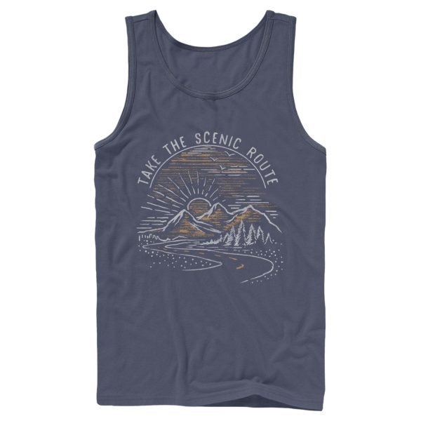 Men_s Lost Gods Take the Scenic Route Road Tank Top