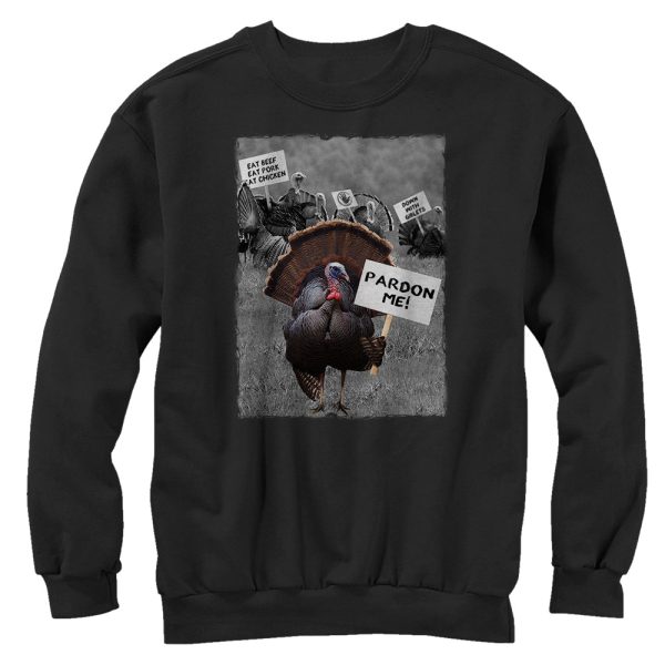 Men_s Lost Gods Thanksgiving Turkey Pardon Me Sweatshirt