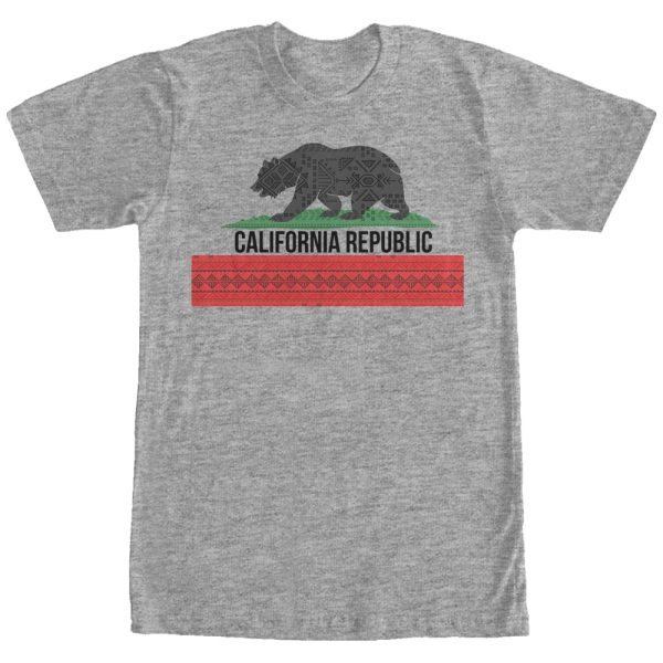 Men_s Lost Gods Tribal Print California Flag T-Shirt