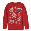 Men_s Lost Gods Ugly Christmas Cat Snowflakes Sweatshirt