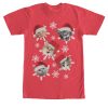 Men_s Lost Gods Ugly Christmas Cat Snowflakes T-Shirt
