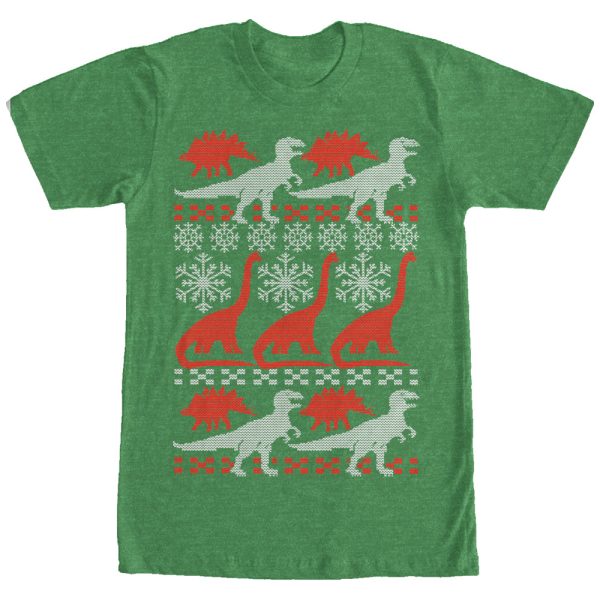 Men_s Lost Gods Ugly Christmas Dinosaur Print T-Shirt