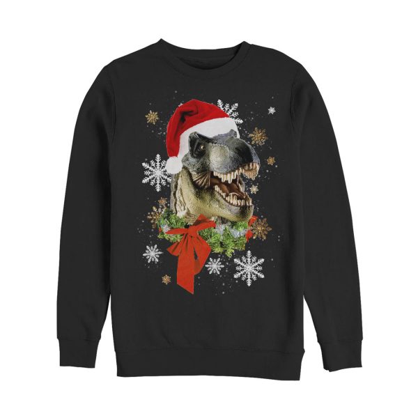 Men_s Lost Gods Ugly Christmas Festive T Rex Santa Sweatshirt