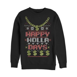 Men_s Lost Gods Ugly Christmas Happy Holla Days Sweatshirt