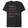 Men_s Magic The Gathering Land Card Names T-Shirt
