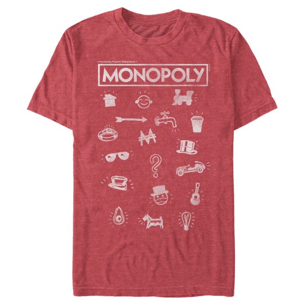 Men_s Monopoly Favorite Board Game Icons T-Shirt