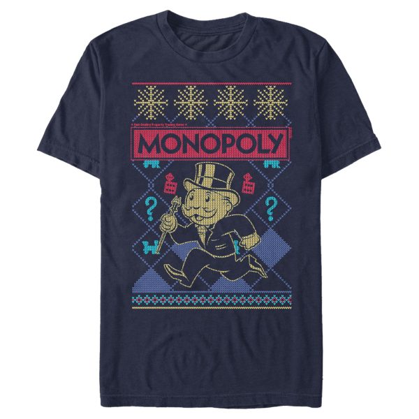 Men_s Monopoly Ugly Christmas Uncle Pennybags T-Shirt