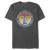 Men_s NASA Circle Shuttle Take Off Left Chest Back T-Shirt