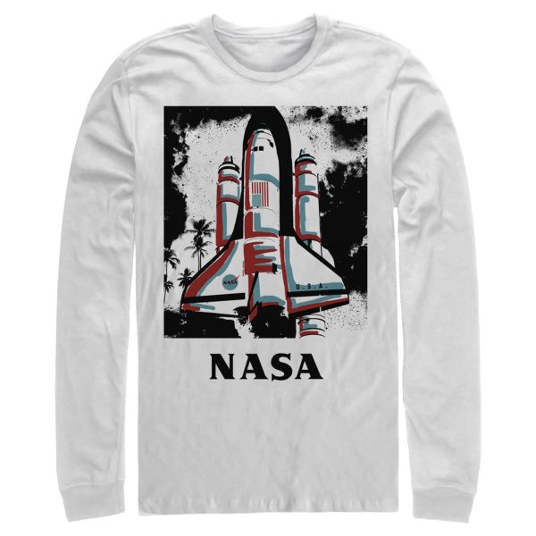 Men_s NASA Color Pop Launch Edgy Palm Tree Long Sleeve Shirt