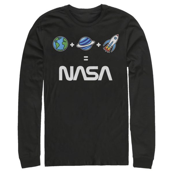 Men_s NASA Emoji Space Logo Equation Long Sleeve Shirt