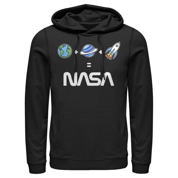 Men_s NASA Emoji Space Logo Equation Pull Over Hoodie