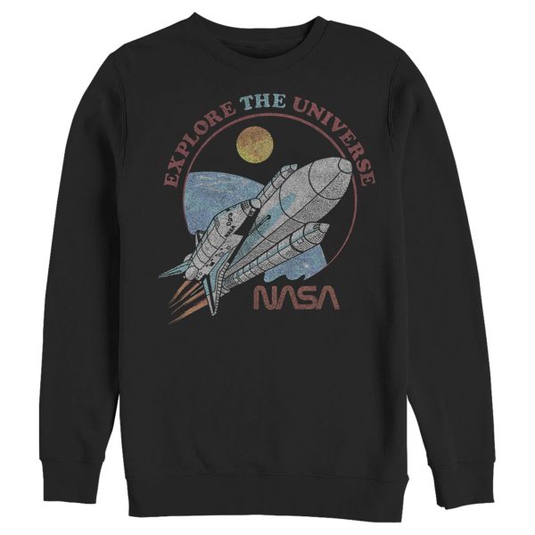 Men_s NASA Explore The Universe Circle Portrait Sweatshirt