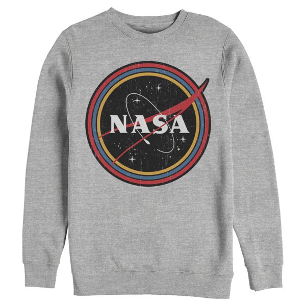 Men_s NASA Galaxy In Rainbow Circles Sweatshirt