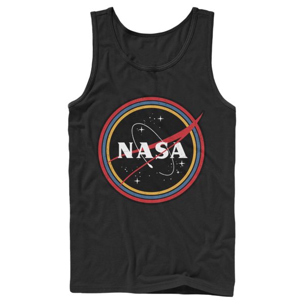 Men_s NASA Galaxy In Rainbow Circles Tank Top