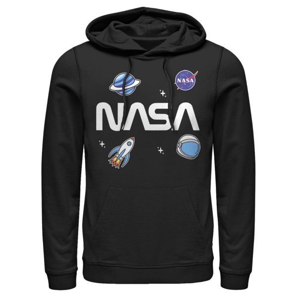 Men_s NASA Logo Space Emoji Pull Over Hoodie