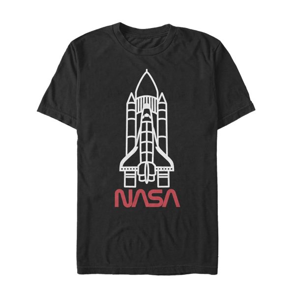 Men_s NASA Minimal Rocket Launch T-Shirt