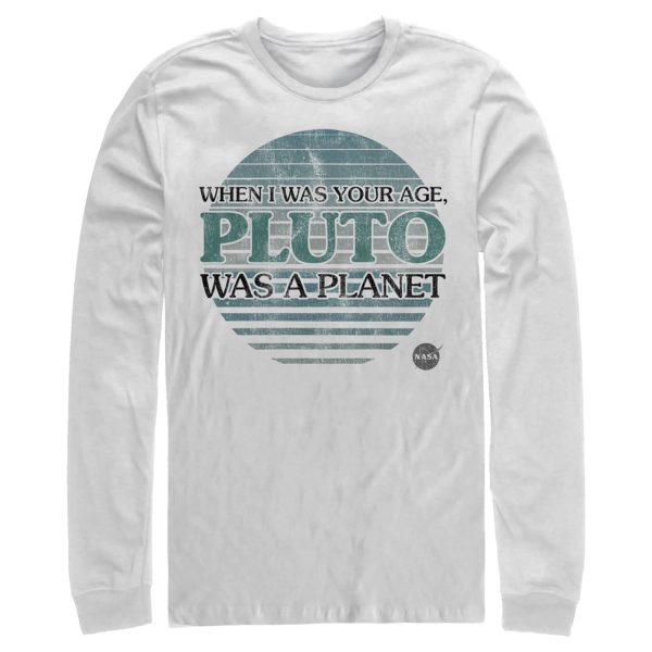 Men_s NASA My Age Pluto Was A Planet Long Sleeve Shirt