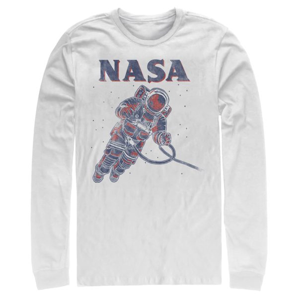 Men_s NASA Neon Astronaut Cowboy In Space Long Sleeve Shirt