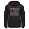 Men_s NASA Neon Rainbow Repeat Text Logo Pull Over Hoodie