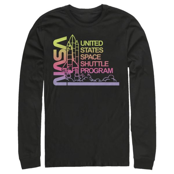 Men_s NASA Ombre Sunset Shuttle Program Long Sleeve Shirt