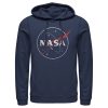 Men_s NASA Outline Simple Logo Pull Over Hoodie