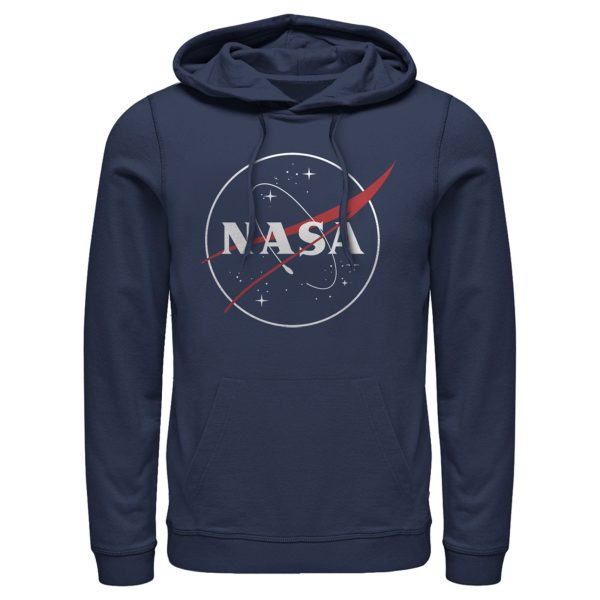 Men_s NASA Outline Simple Logo Pull Over Hoodie