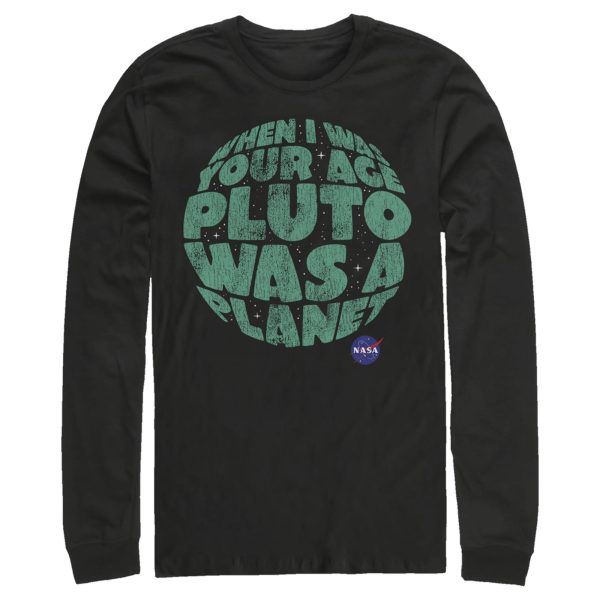 Men_s NASA Pluto Was A Planet Long Sleeve Shirt