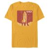 Men_s NASA Red And Orange Hue Lift Off Sticker Logo T-Shirt