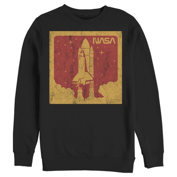 Men_s NASA Red And Orange Rocket Launch Poster Sweatshirt