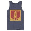 Men_s NASA Red And Orange Rocket Launch Poster Tank Top