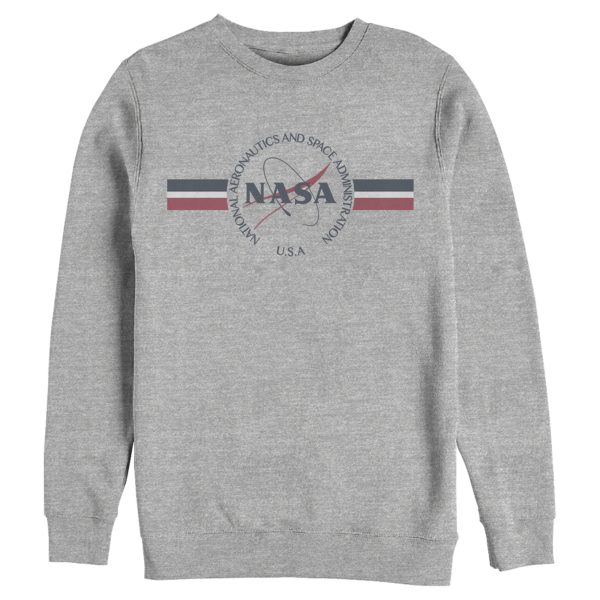 Men_s NASA Red White And Blue Banner Logo Sweatshirt