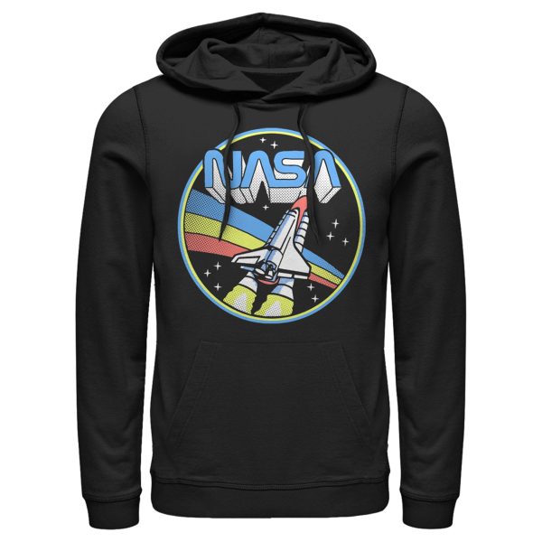 Men_s NASA Retro Pop Circle Portrait Logo Pull Over Hoodie