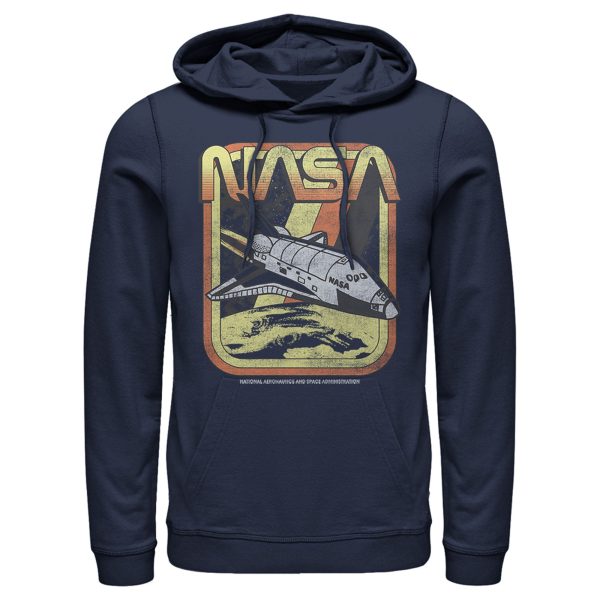 Men_s NASA Retro Rocket Poster Pull Over Hoodie