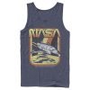 Men_s NASA Retro Rocket Poster Tank Top