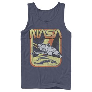 Men_s NASA Retro Rocket Poster Tank Top