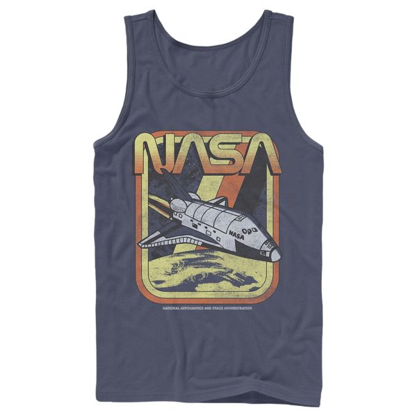 Men_s NASA Retro Rocket Poster Tank Top