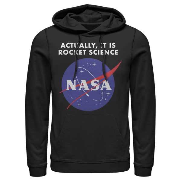 Men_s NASA Rocket Science Logo Pull Over Hoodie