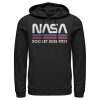 Men_s NASA Rocket Scientist Vintage Striped Logo Pull Over Hoodie