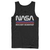 Men_s NASA Rocket Scientist Vintage Striped Logo Tank Top