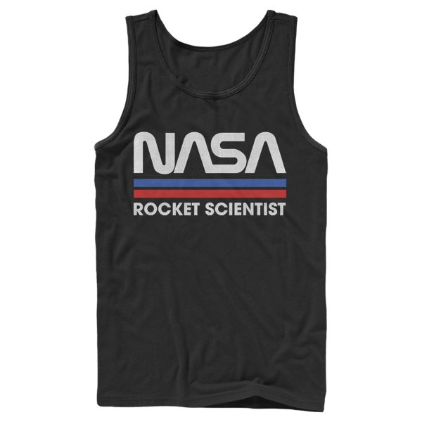 Men_s NASA Rocket Scientist Vintage Striped Logo Tank Top