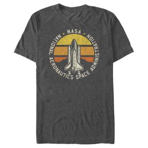Men_s NASA Rocket Ship Sunset Circle Logo T-Shirt