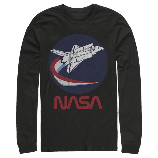 Men_s NASA Shuttle Three Color Swoosh Circle Long Sleeve Shirt