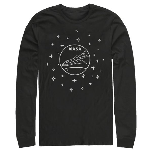 Men_s NASA Sleek Star Rocket Long Sleeve Shirt