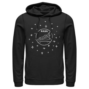 Men_s NASA Sleek Star Rocket Pull Over Hoodie