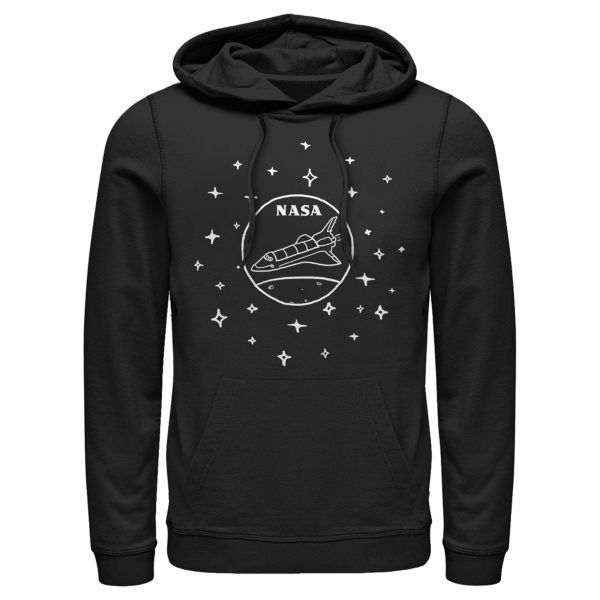 Men_s NASA Sleek Star Rocket Pull Over Hoodie